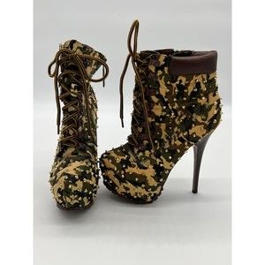 Alba Camo Stiletto Heels